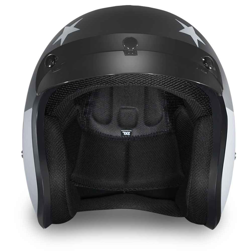 DOT Motorcycle Helmet - Captain America Stealth - Open Face - DC6-CAS-DH
