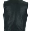 Leather Motorcycle Vest - Men's - Club Style - Up To 64 - MR-MV7320-ZIP-11-DL