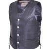 Leather Motorcycle Vest - Men's - Up To 7XL - Ultra - Braid - 319-00-UN