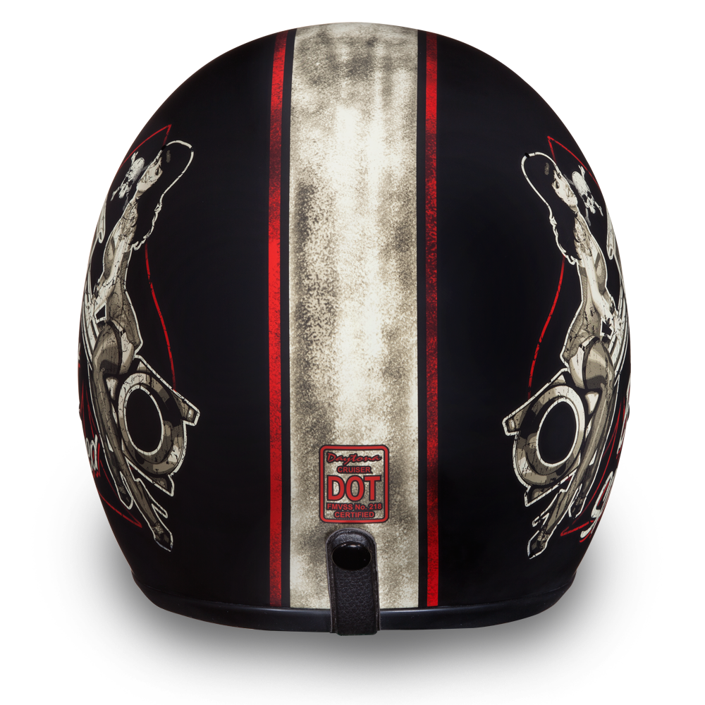 DOT Motorcycle Helmet - Built For Speed - Open Face - DC6-BFS-DH