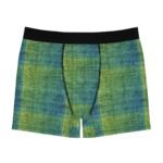 Burlap Texture - Blue to Green Gradient - Men's Boxer Briefs (AOP)
