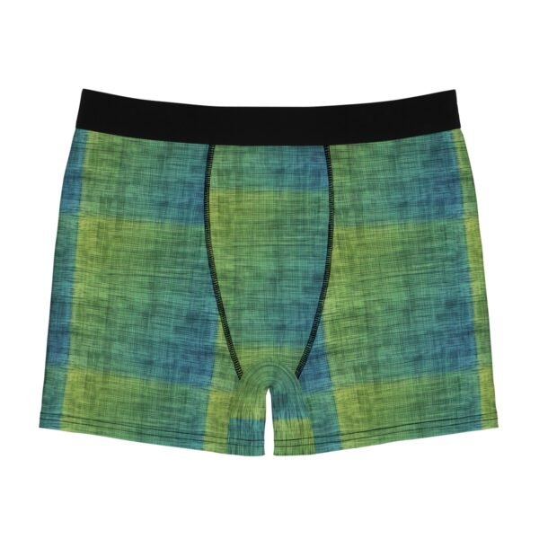 Burlap Texture - Blue to Green Gradient - Men's Boxer Briefs (AOP)