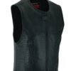 Leather Motorcycle Vest - Men's - Perforated SWAT Team - Up To 8XL - DS004-DS