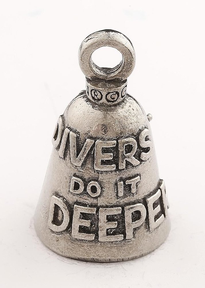 Scuba Diver - Pewter - Motorcycle Guardian Bell® - Made In USA - SKU GB-SCUBA-DIVER-DS