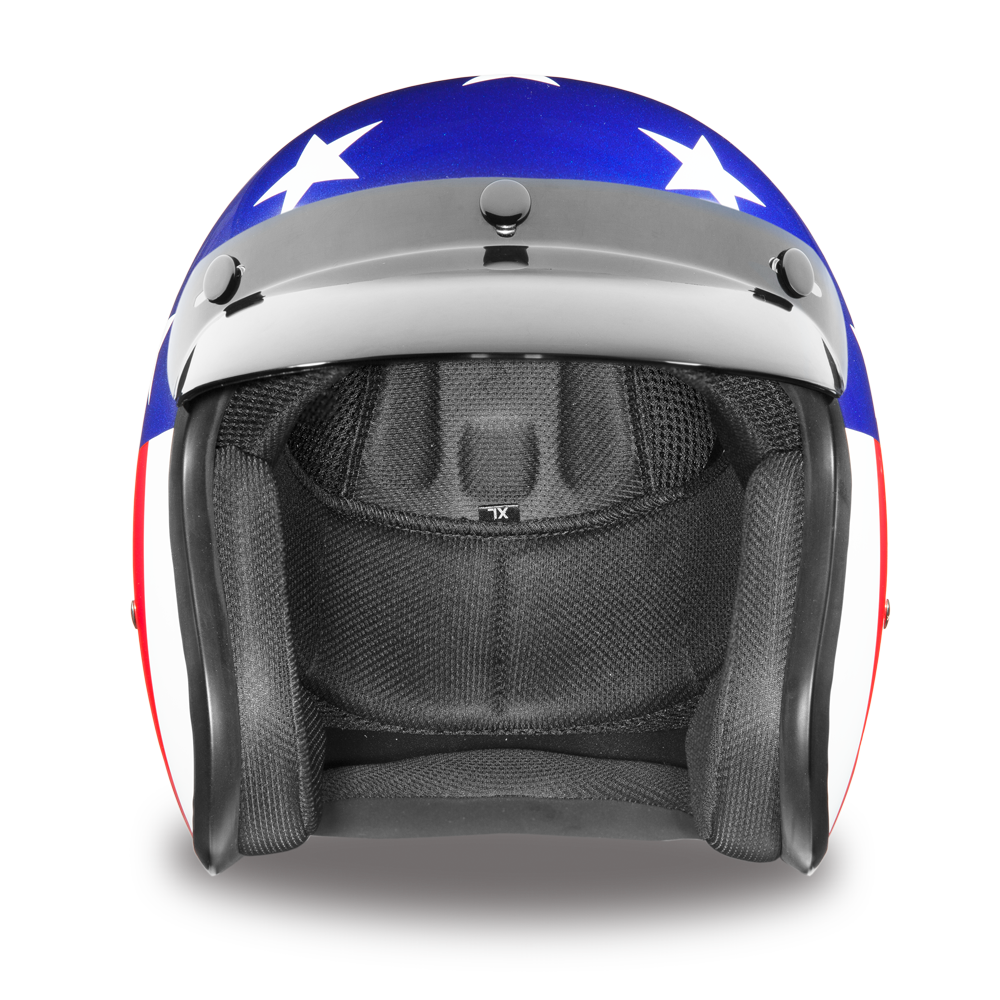 DOT Motorcycle Helmet - Captain America - Open Face - Daytona - DC6-CA-DH