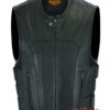 Leather Motorcycle Vest - Men's - Up To Size 5XL - Tactical - SWAT - MR-MV315-11-DL