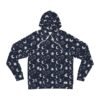 Sun Moon Stars - White on Midnight Blue - Fashion Hoodie (AOP)
