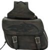 Saddlebags - Leather - Distressed Brown - Flame - Gun Holster - Motorcycle - SD-FLAME-12N-DL