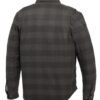 Flannel Motorcycle Shirt - Men's - Armor Pockets - Gun Pockets - Up To Size 5XL - Black Gray Plaid - FIM407FNL-FM