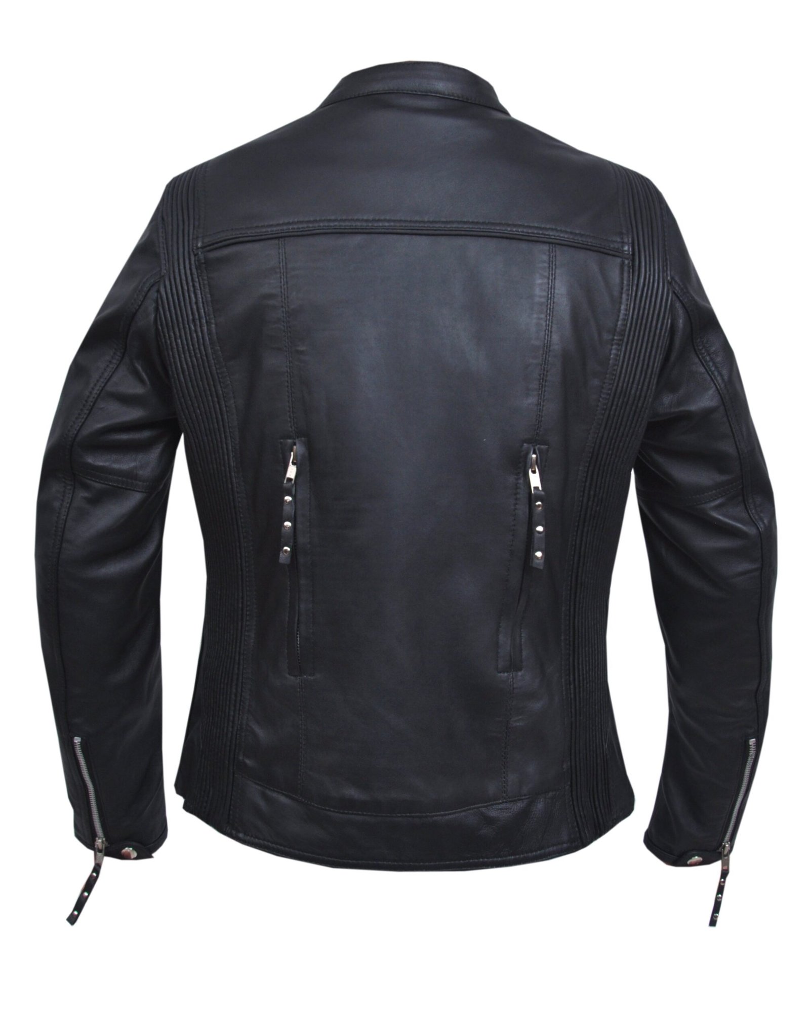 UNIK Ladies Premium Lambskin Leather Racer Jacket With Reinforcement - 6843-00-UN