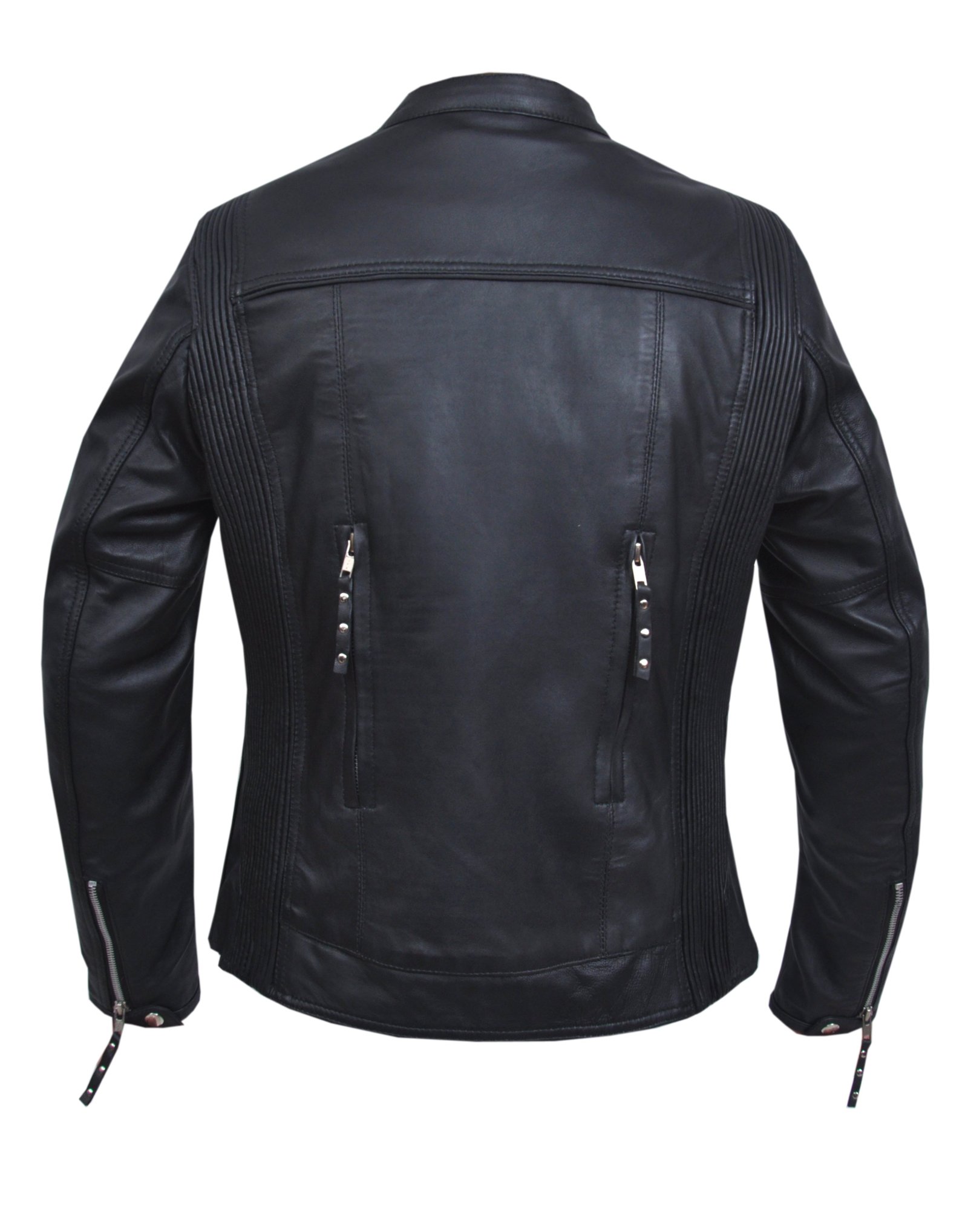 UNIK Ladies Premium Lambskin Leather Racer Jacket With Reinforcement - 6843-00-UN