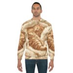 Ginger Kitten on Fleece Blanket - Shades of Ginger and Cream - Unisex Sweatshirt (AOP)