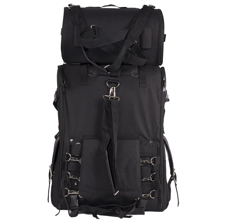 Best Medium PVC Motorcycle Sissy Bar Bag - SKU SB11-MED-NO-STUD-DL