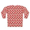 Watermelon Candy Slices - Red Green on Pink - Unisex Sweatshirt