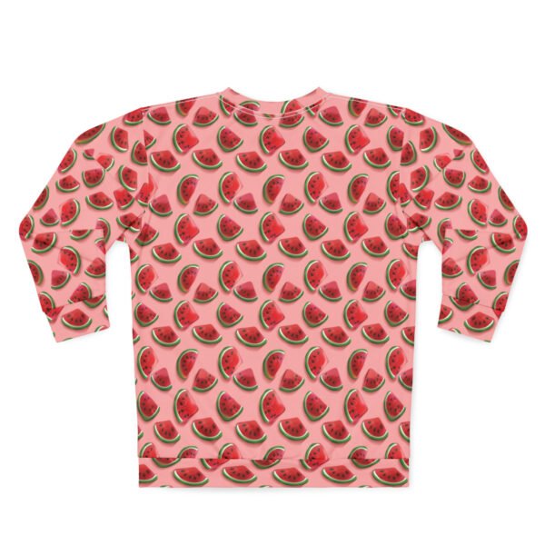 Watermelon Candy Slices - Red Green on Pink - Unisex Sweatshirt