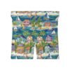 Beach Town with Sailboats - Multiple Beachy Colors - Women's Biker Shorts