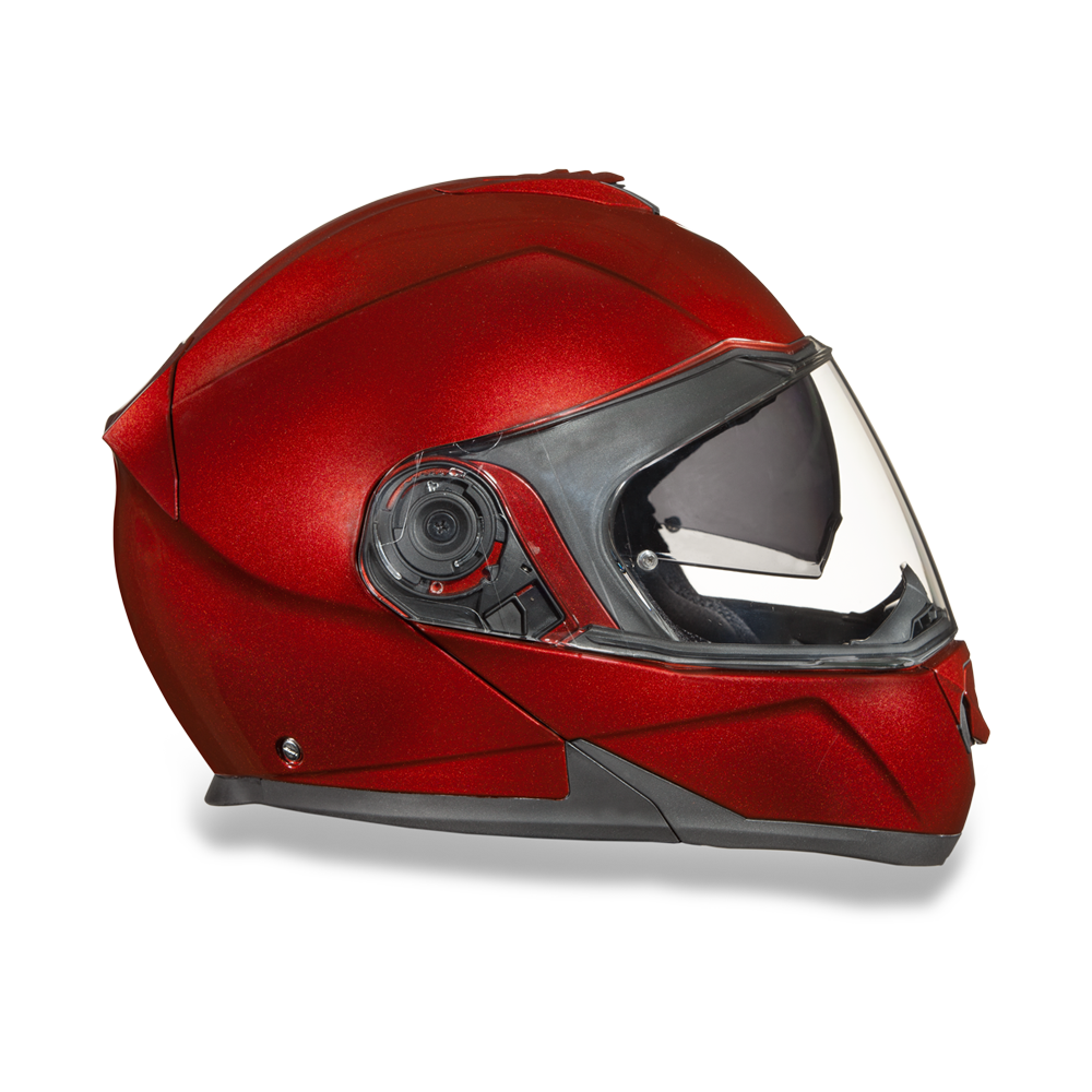 DOT Motorcycle Helmet - Black Cherry - Modular - Full Face - MG1-BC-DH