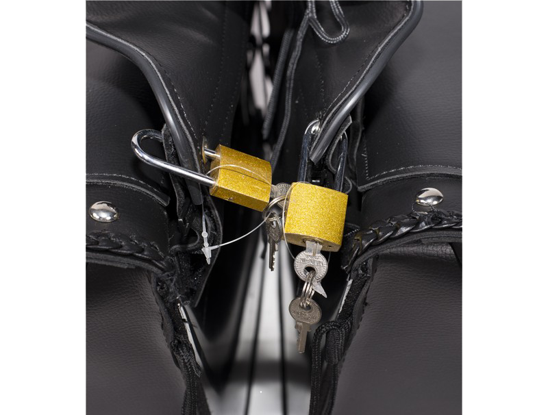 Slanted PVC Motorcycle Saddlebags with Studs - Motorcycle Luggage - SKU SD4054PV-DL