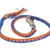 Get Back Whip - 42 Inches - Blue and Orange Leather - Motorcycle Accessories - GBW14-11-DL