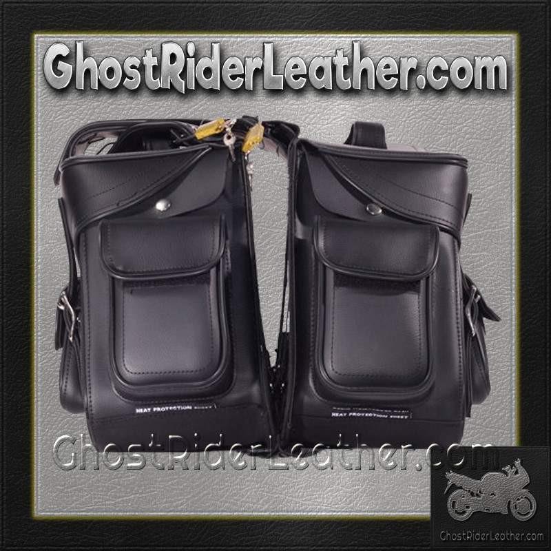 Saddlebags - PVC - Throwover - Pockets - Motorcycle - SD4085-NS-PV-DL