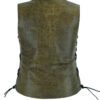 Women's Two Tone Leather With Longer Body 3/4 Vest - Side Laces - DS214-DS