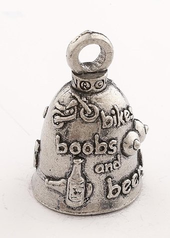 3B's - Bikes Boobs and Beer - Pewter - Motorcycle Guardian Bell® - Made In USA - SKU GB-3B-DS