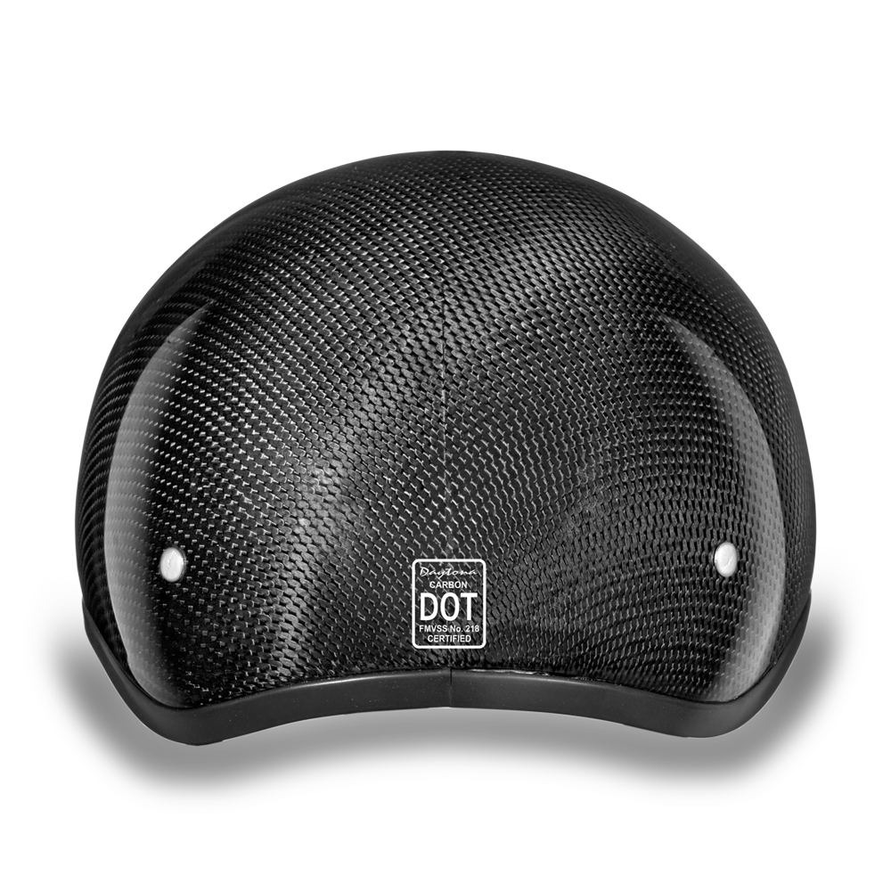 Real Carbon Fiber - DOT Daytona Skull Cap Motorcycle Helmet - With Or Without Visor - D2-G-GNS-DH