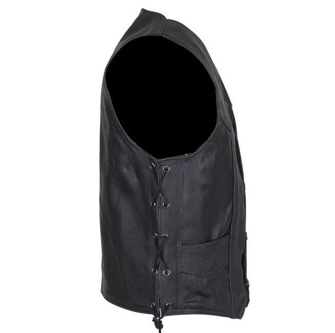 Leather Motorcycle Vest - Kid's - Children's - Side Laces - KD392-DL