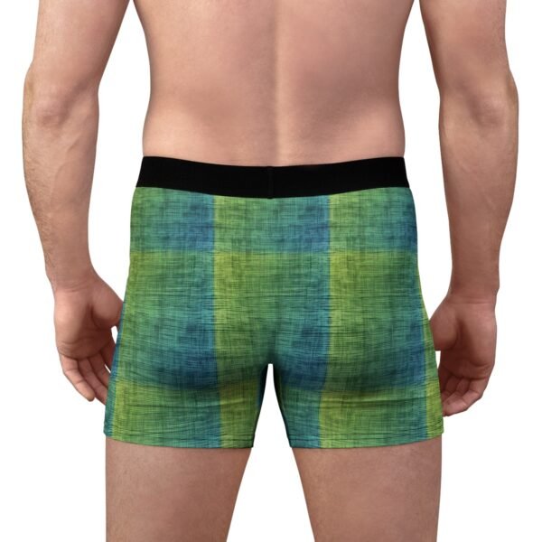 Burlap Texture - Blue to Green Gradient - Men's Boxer Briefs (AOP)