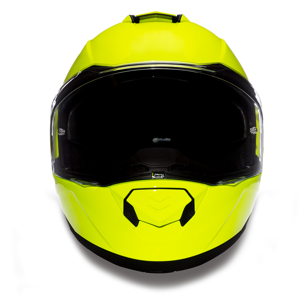 DOT Motorcycle Helmet - Fluorescent Yellow - Modular - Full Face - MG1-FY-DH