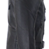 Leather Motorcycle Police Style Jacket with Side Laces and Vents - Up To Size 72 - SKU MJ201-SS-DL