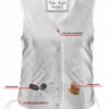 Leather Vest - Women's - Longer Body - Side Laces - Gun Pockets - DS206-DS