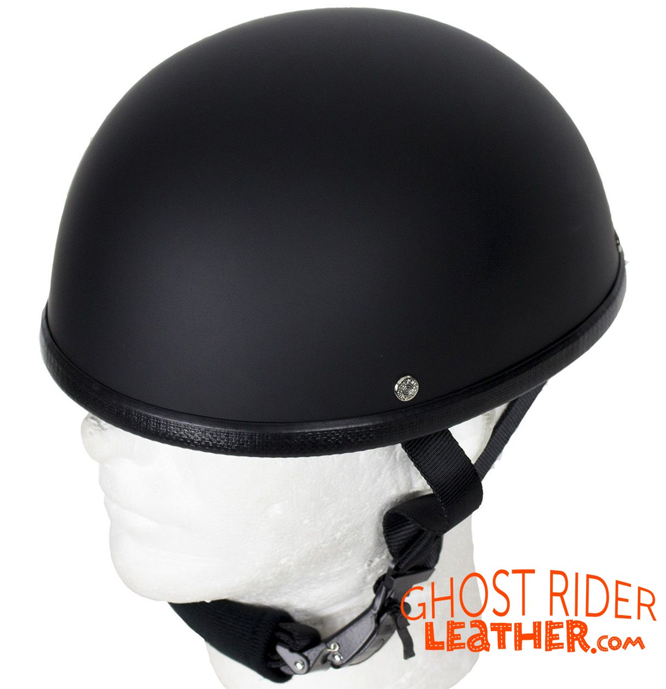 Novelty Motorcycle Helmet - Flat Black - Eagle Style - Shorty - H501-11-DL