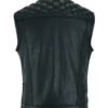 Leather Motorcycle Vest - Men's - Up To Size 8XL - Diamond Quilting - Big and Tall - DS198-DS