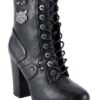 Motorcycle Boots - Women's - Chunky Heel - Inside Zipper - MR-BTL7004-DL