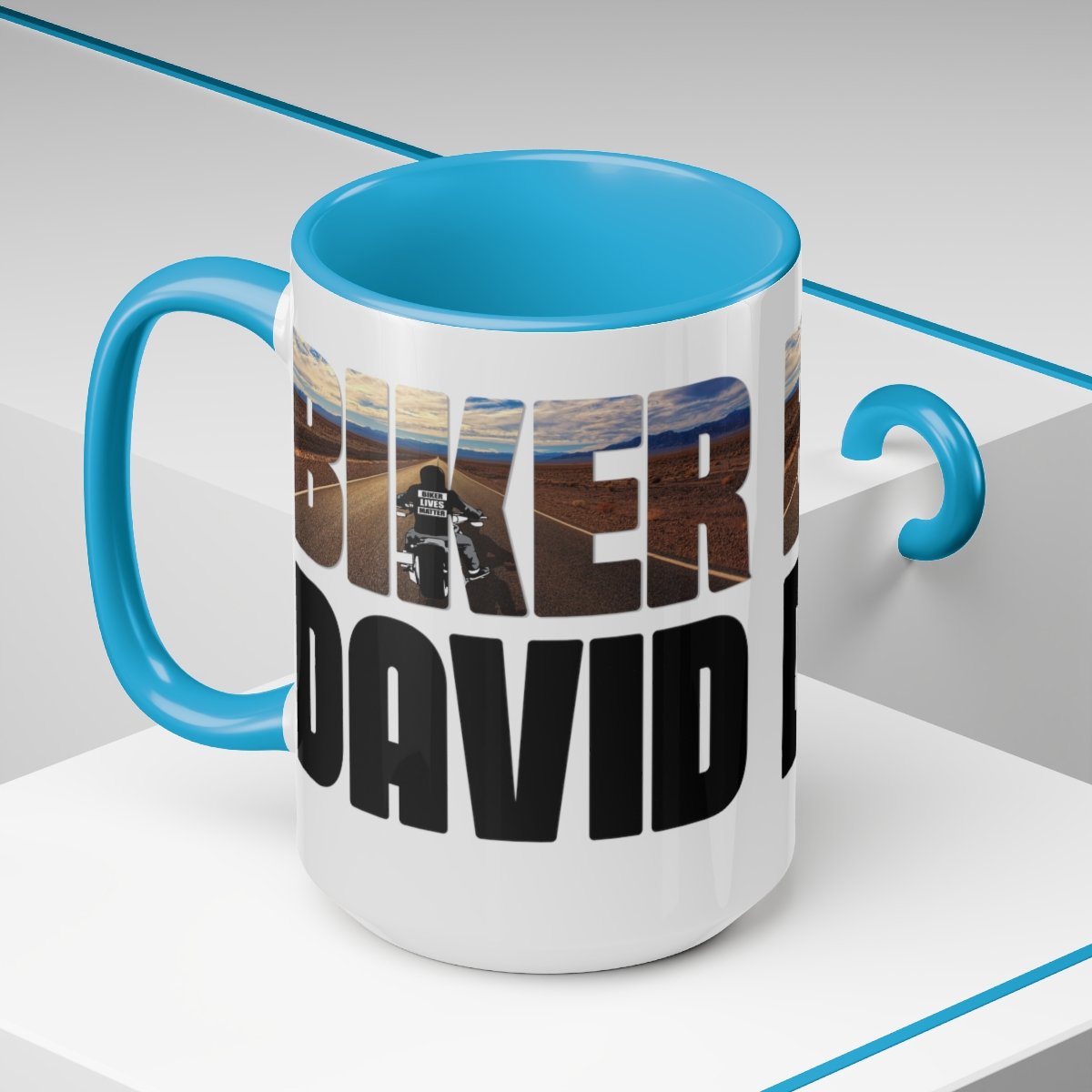 Personalized Name - Two-Tone Coffee Mugs - 15oz - Choice Of Colors