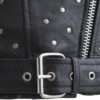 Black Leather Motorcycle Jacket - Women's - Handcrafted Studs - Claudia - WBL1723-FM