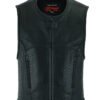 Leather Motorcycle Vest - Men's - Perforated SWAT Team - Up To 8XL - DS004-DS