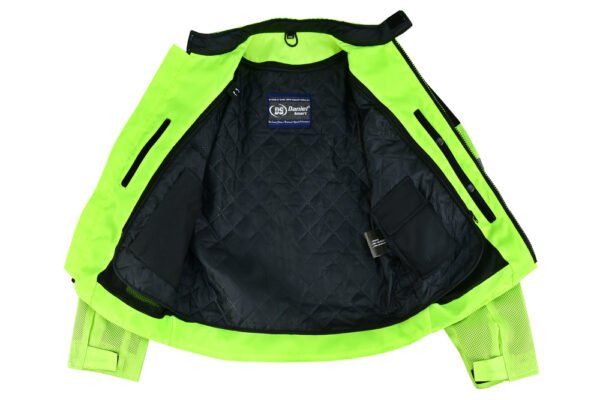 Mesh Motorcycle Jacket - Men's - High Visibility Green - Up To 5XL - DS765-DS