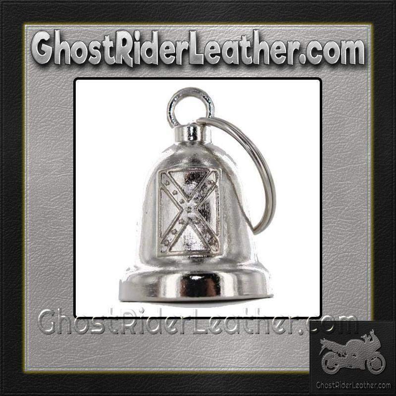 Motorcycle Ride Bell - Chrome Spirit - Rebel Flag - Confederate - BLC20-DL