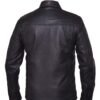 Men's Leather Shirt Jacket - Rub Off Brown - 867-RUB-UN.