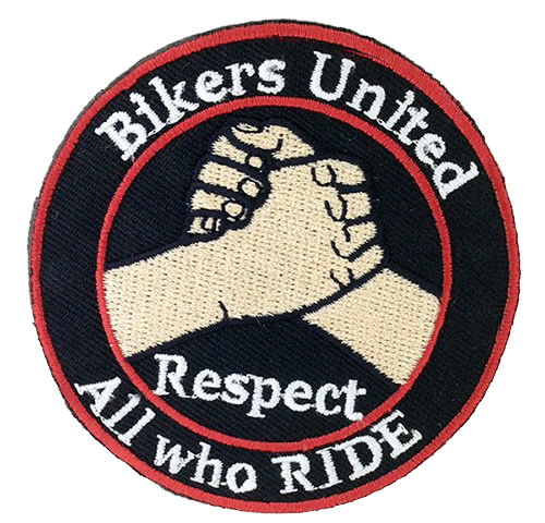Vest Patches - Two Bikers United Respect All Who Ride - PAT-D575-DL