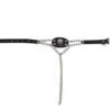 Pair of Women's Biker Boot Chains - Chrome Skull - BCN101-DL