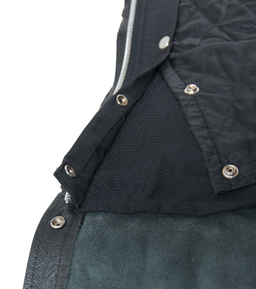 Men's Leather Chaps - Motorcycle - Unisex - Double Deep Pocket - Up To 8XL - DS-488-DS