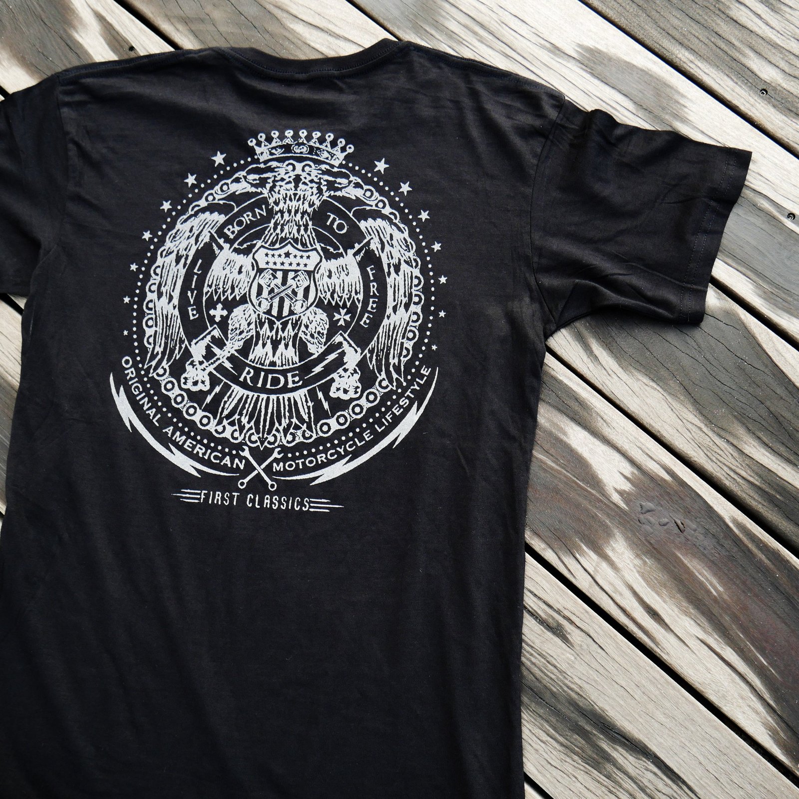 Born To Ride Reflective T-Shirt - Biker Tee - FIMTR002-FM