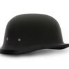 Novelty Motorcycle Helmet - Dull Flat Black - German - 1004B-DH