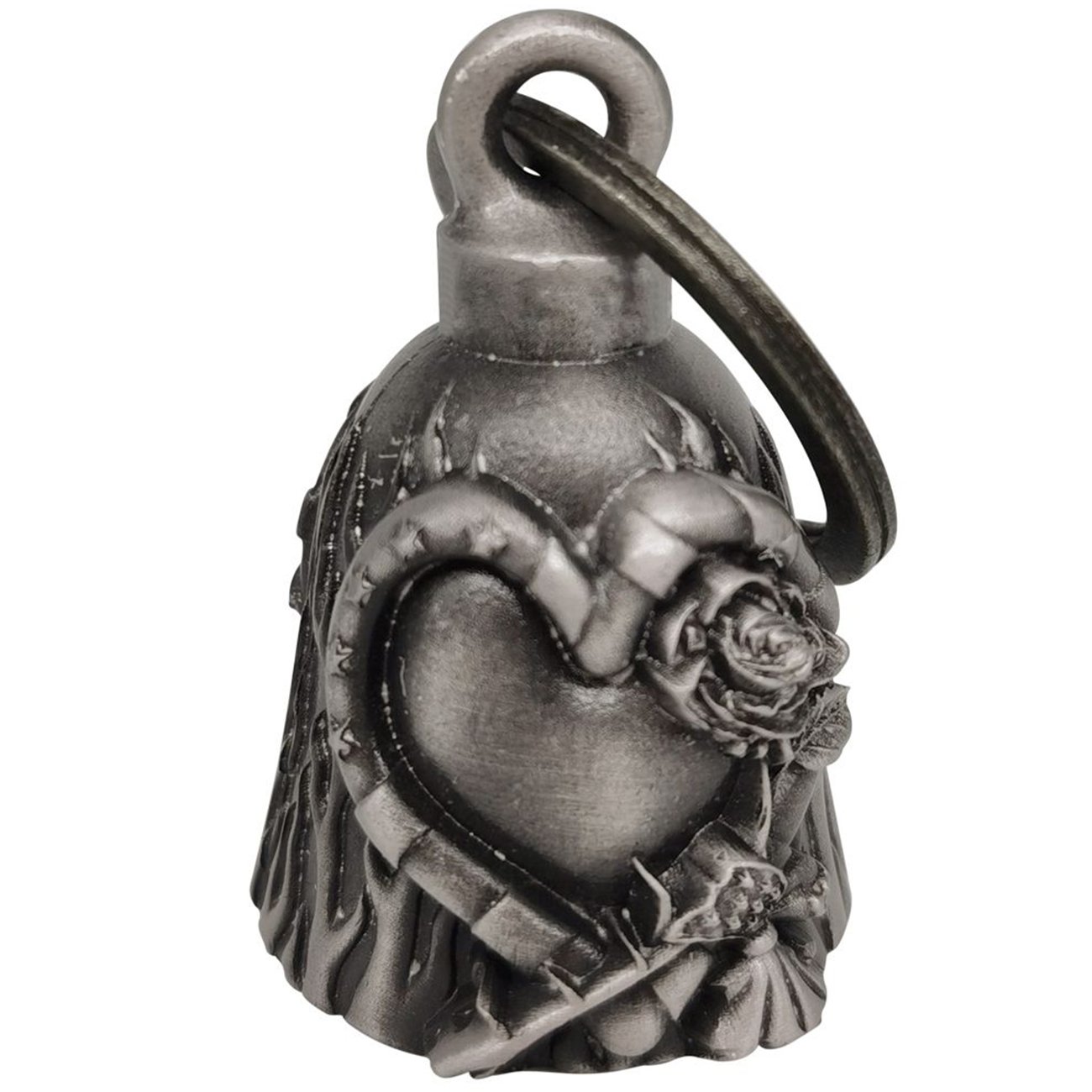 Motorcycle Ride Bell - 3D - Heart With Rose - Spirit Bell - Gremlin - DBL12-L-DL