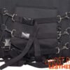 Sissy Bar Bag - Studs - Medium - PVC and Textile - Motorcycle Gear - SB11-MED-STUD-DL