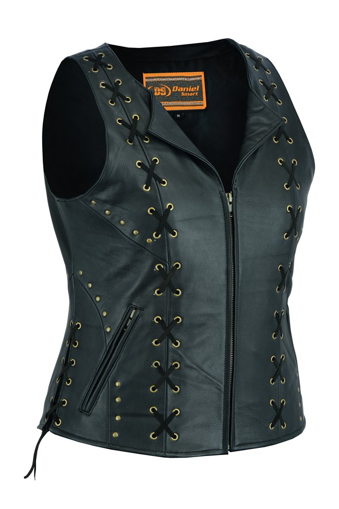 Leather Vest - Women's - Ultra Soft - Lacing Design - DS233-DS