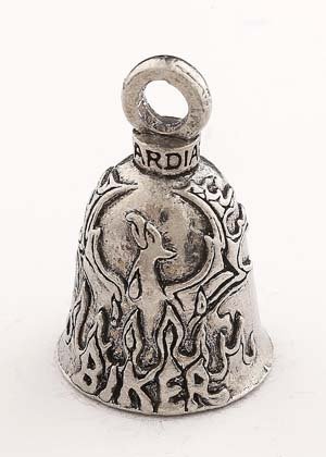 Phoenix Biker - Pewter - Motorcycle Guardian Bell® - Made In USA - SKU GB-PHOENIX-BIK-DS